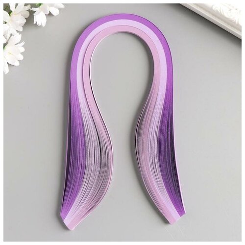 Полоски для квиллинга 100 полосок плотность 120 гр Фиолетовый градиент ш 05 см дл 39 см 51773 500₽