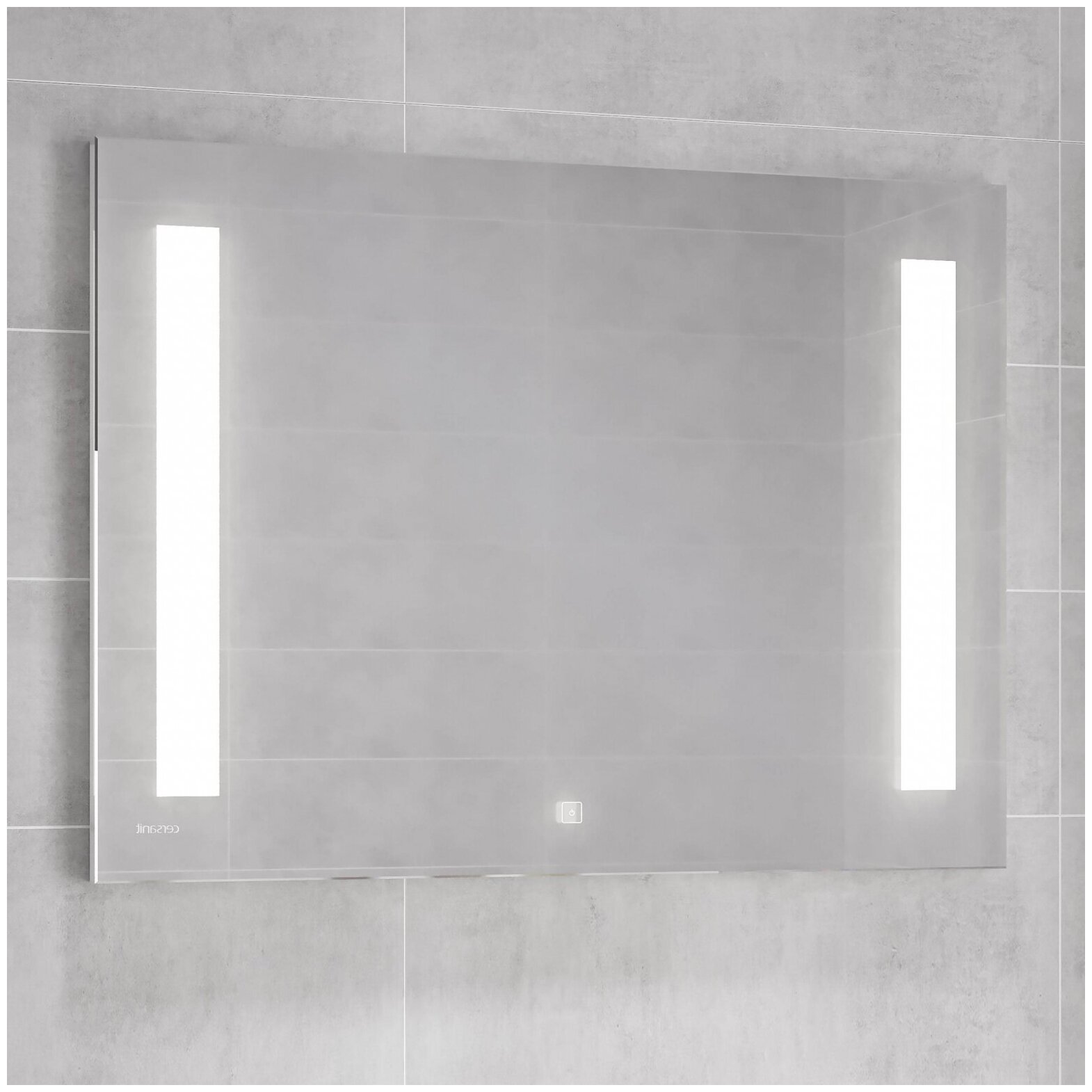 Зеркало Cersanit LED 020 base 80x60 Элегантный дизайн, ECO LED подсветка, Сенсорный выключатель, Класс зашиты IP44, Бельгийское зеркальное полотно, Гарантия 2 года - фотография № 12