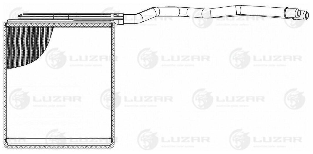 Радиатор отопителя Luzar LRh 2561