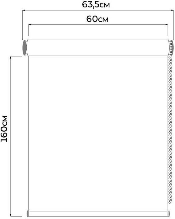 Рулонные шторы 60 см х 160 см Светло-бежевый Апилера DECOFEST - фотография № 12