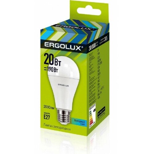 Лампа светодиодная Ergolux LED-A65-20W-E27-4K, ЛОН