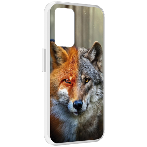 Чехол MyPads волк-лиса для Realme GT Neo3T задняя-панель-накладка-бампер
