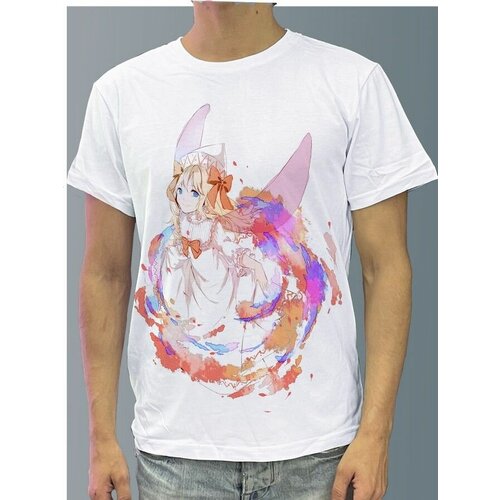 фото Футболка мужская белая из хлопка с dtf рисунком игра touhou - 883 будь на стиле