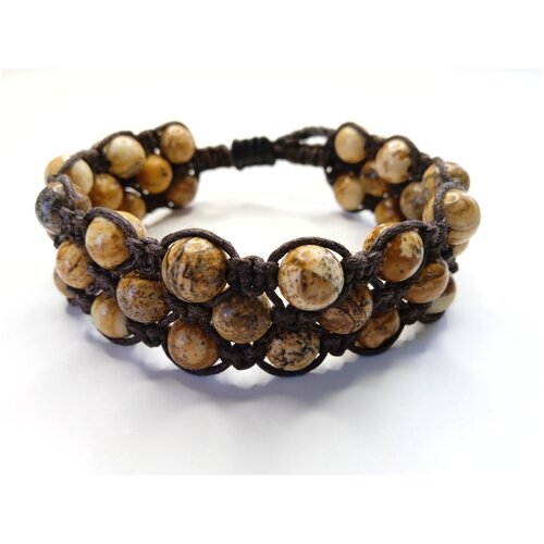 Браслет, яшма, размер 14 см