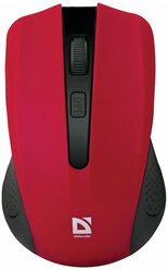 Мышь беспроводная DEFENDER Accura MM-935, 3 кнопки + 1 колесо-кнопка, оптическая, красная, 52937