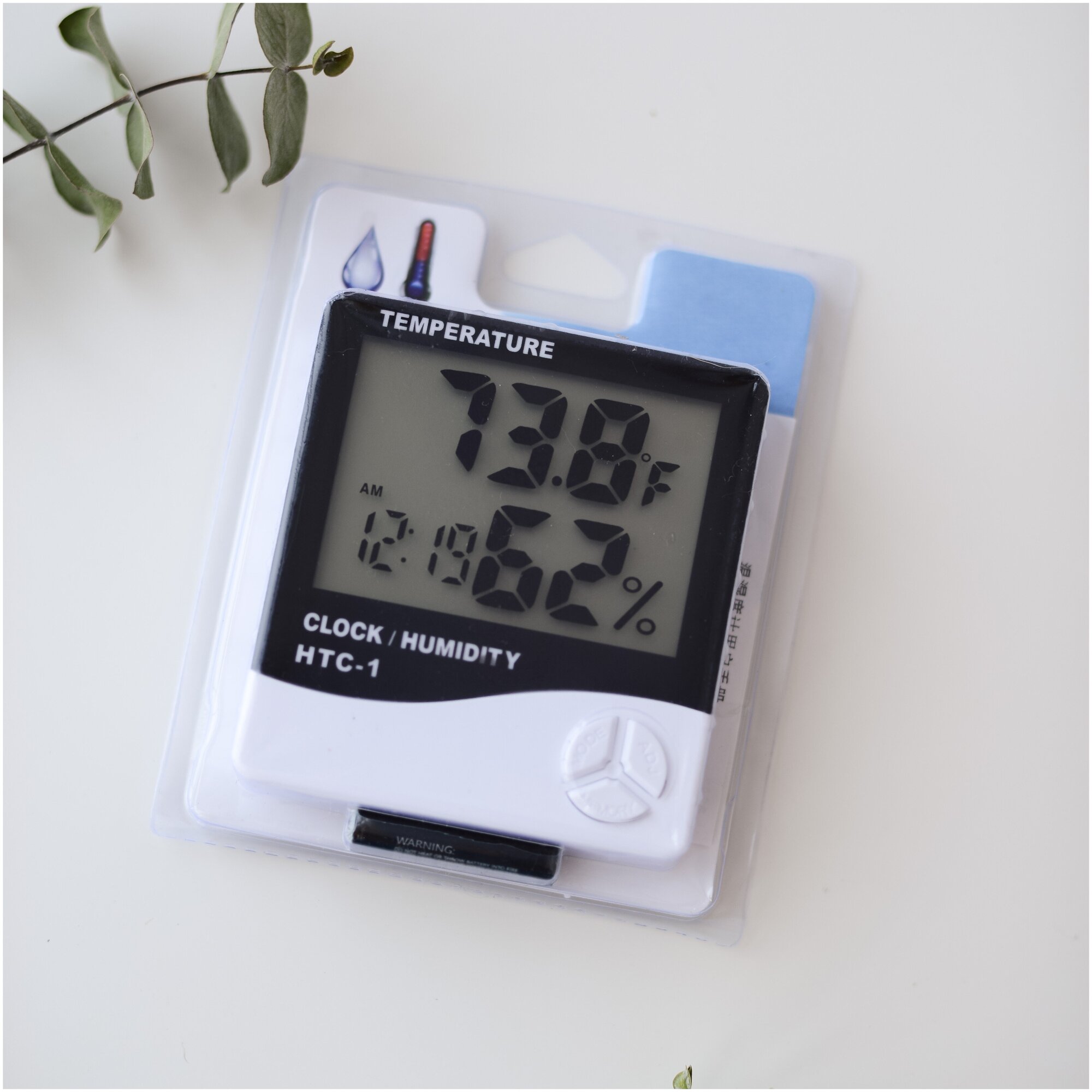 Гигрометр-термометр цифровой с будильником и часами Lunica de arti - фотография № 2