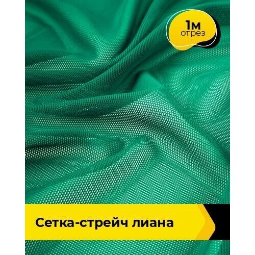 Ткань для шитья и рукоделия Сетка-стрейч Лиана 1 м * 150 см, зеленый 032 ткань для шитья и рукоделия сетка стрейч лиана 1 м 150 см бирюзовый 035