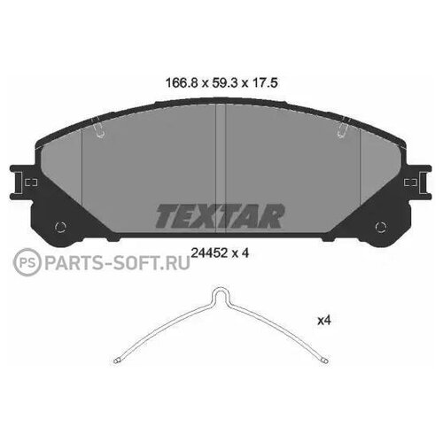 Колодки тормозные LEXUS NX/RX 08- перед. TEXTAR 2445201