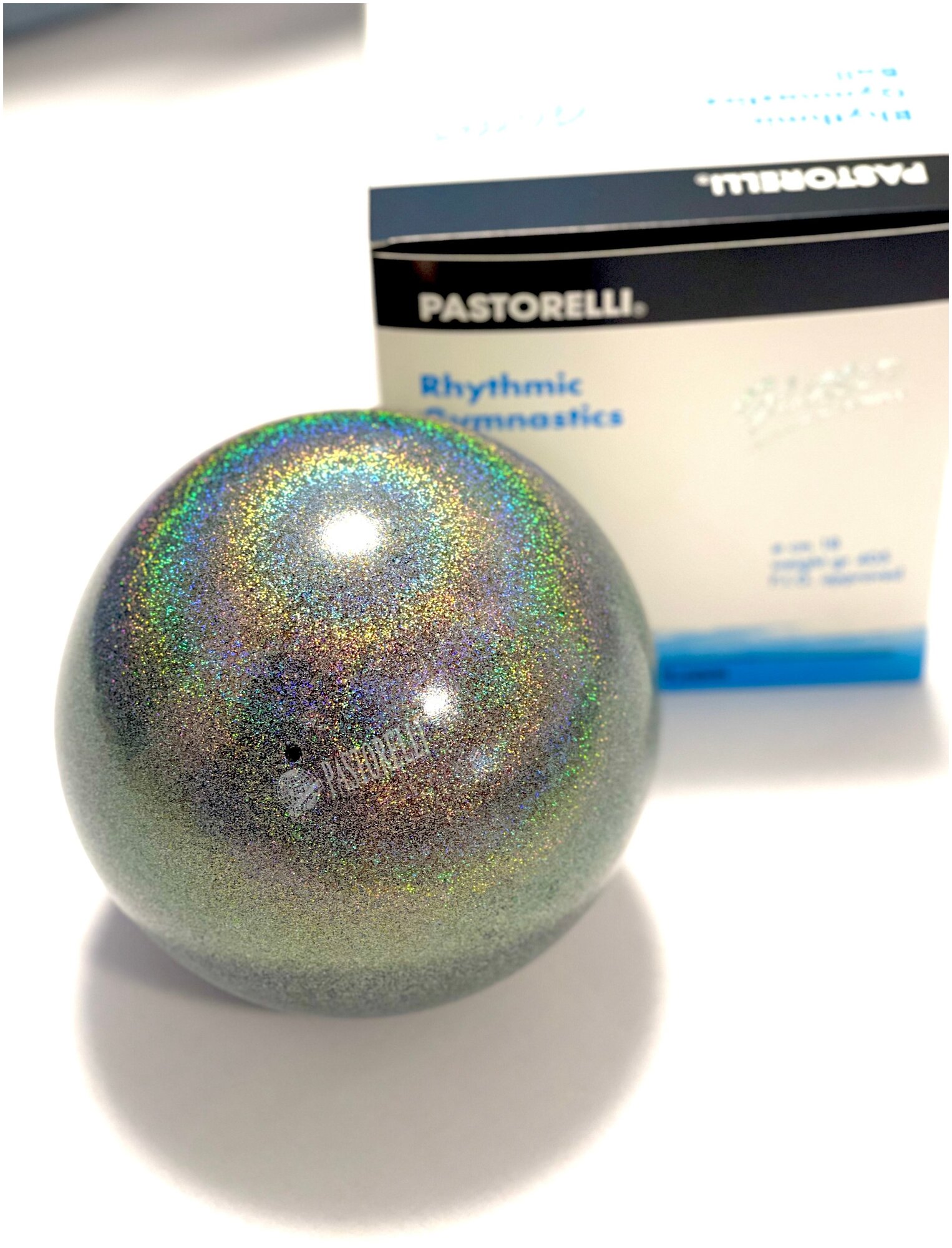 Мяч PASTORELLI 18 см New Generation GLITTER Галактика AB HV Серебро с блестками