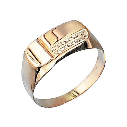 Кольца Эстет Мужская печатка из золота с алмазной огранкой