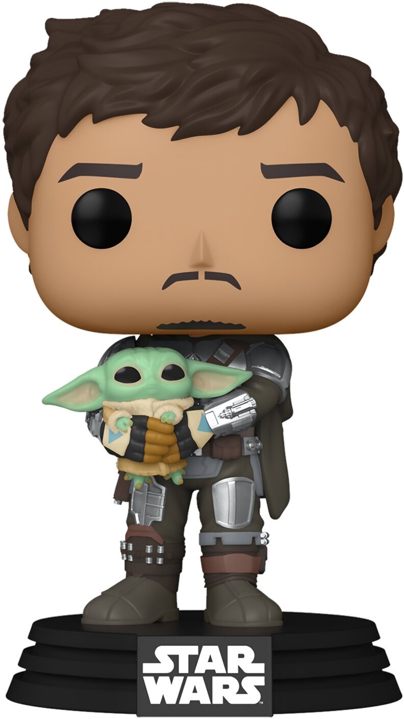 Фигурка Funko POP! Bobble Star Wars Mandalorian Mandalorian with Grogu 54525