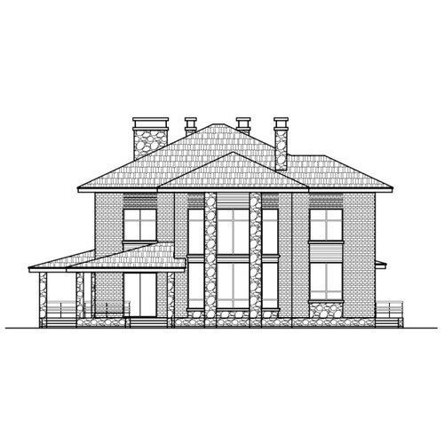 Проект дома Catalog-Plans-48-24GHAB (277,55кв. м, 16,04x15,14м, газобетон 375)