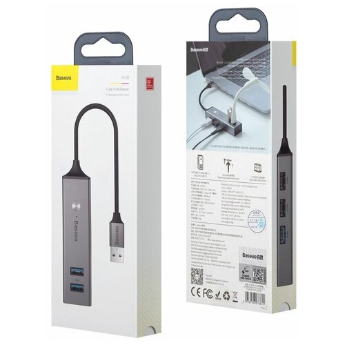 разветвитель hub хаб usb на 5 usb30х3usb20х2 usb caразветвитель hub хаб-cog baseus черный 715500₽