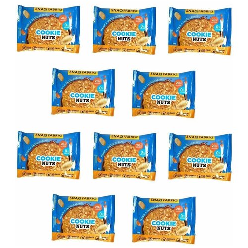 печенье орехпром ореховое вес Протеиновое печенье ореховое Cookie Nuts Snaq Fabriq Десерт с солёной карамелью 35 гр (10 шт)