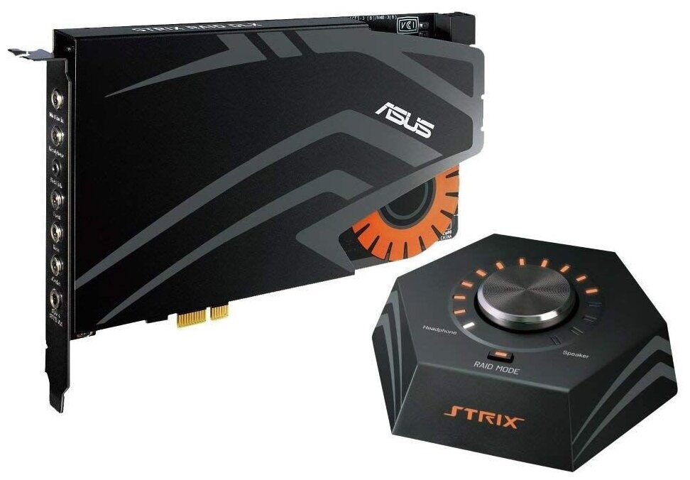 Звуковая карта Asus PCI-E Strix Raid DLX C-Media 6632AX 7.1 Ret