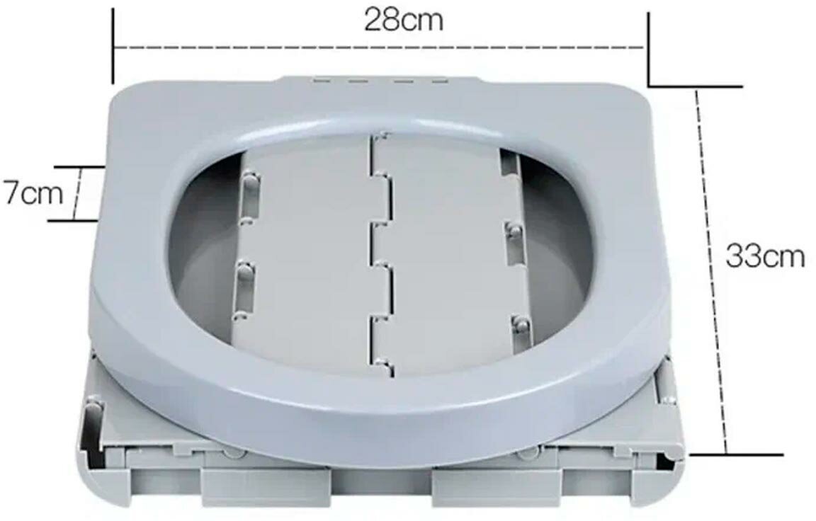Складной туалет с крышкой и чехлом, для дачи и кемпинга / Компактный унитаз / Биотуалет / Переносной "Горшок" - фотография № 7