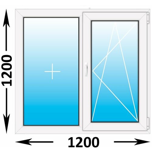 Пластиковое окно Veka WHS двухстворчатое 1200x1200 (ширина Х высота) (1200Х1200)