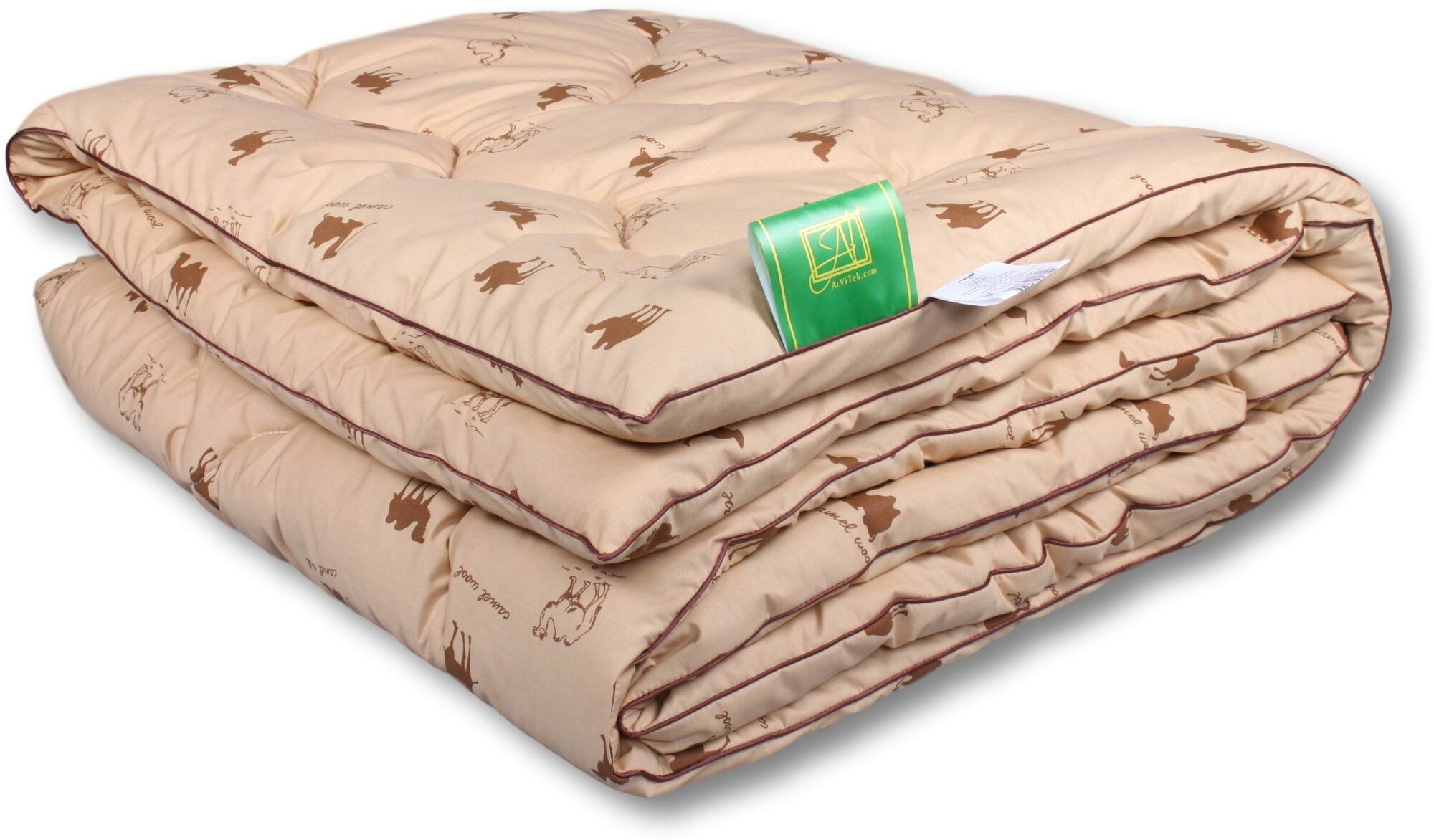 Одеяло Альвитек "Сахара - Стандарт классическое-всесезонное" евро, 200х220, с наполнителем Верблюжья шерсть