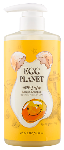 Egg Planet шампунь Keratin с кератином для поврежденных волос, 700 мл