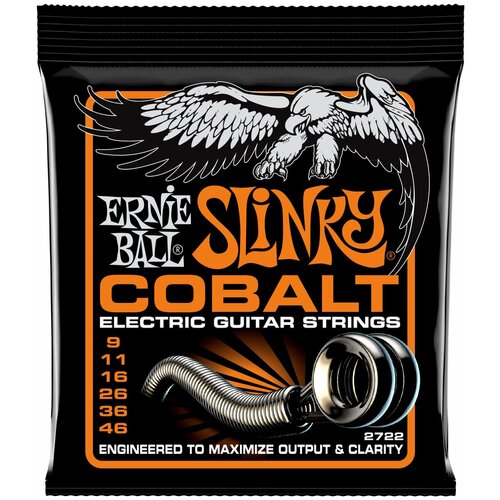 Ernie Ball 2722 Cobalt - Струны для электрогитары, Hybrid Slinky (9-46)