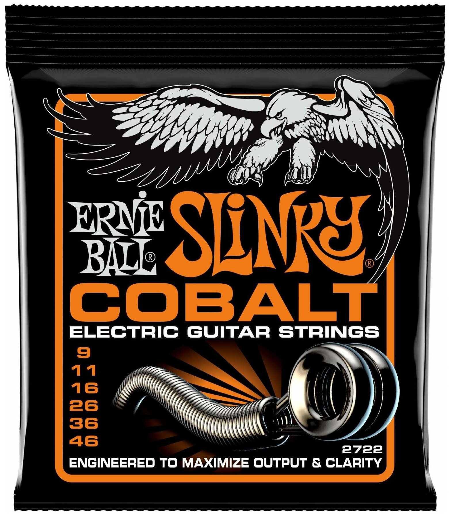 ERNIE BALL 2722 - струны для эл. гитары Cobalt Hybrid Slinky (9-11-16-26-36-46)