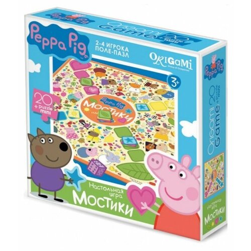 Настольная игра Origami Peppa Pig. Мостики настольная игра сладкая жизнь peppa pig 3