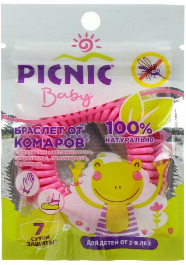 Picnic Baby Браслет от комаров репеллентный для детей от 2-ух лет на 7 суток защиты