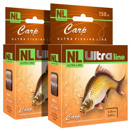 фото Леска nl ultra carp (карп) набор 2шт по 150m aqua