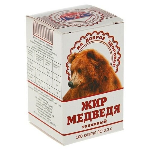 Медвежий жир 0,3 г, 100 капсул