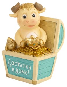 Фото Статуэтка Феникс Present Бычок в сундучке, 8.5 см