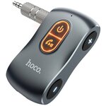 Блютуз aux FM трансмиттер bluetooth адаптер ресивер Hoco E73 черный - изображение