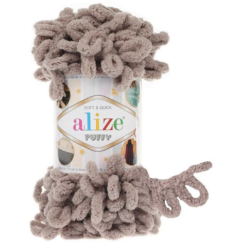 фото Пряжа для вязания alize puffy ализе пуффи: 268 (молочно - бежевый) / 3 шт / 9 м / 100 г / 100% микрополиэстер / большие петли