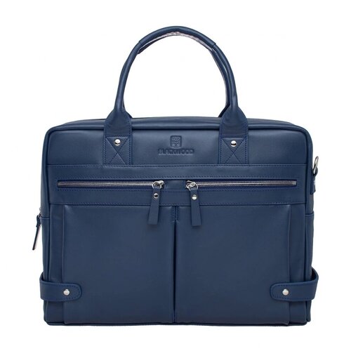 фото Мужская кожаная деловая сумка blackwood contin dark blue 1054203