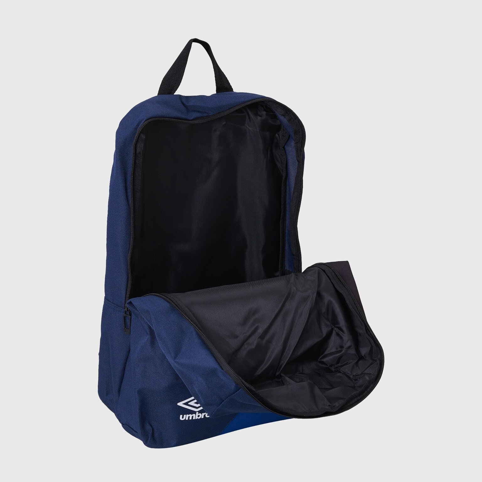 Спортивный рюкзак Umbro Team Training Backpack с одним отделением / Большой рюкзак Umbro для тренировки передним карманом на молнии / сине-черный, 23л, 43 х 31 х 17 см