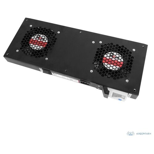 Вентиляторный модуль ЦМО R-FAN-2T-9005 2 вентилятора с терморегулятором чёрный 8910₽