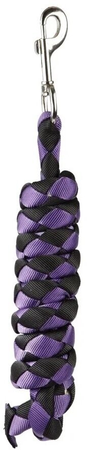 Чомбур iHorse плетенный фиолетовый/черный 2м