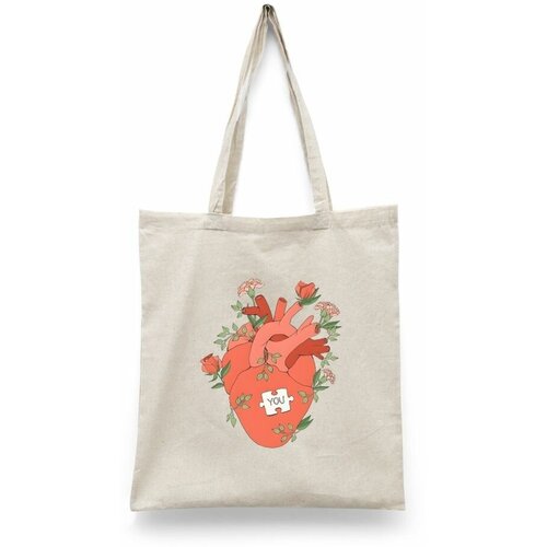 фото Сумка-шоппер унисекс каждому своё "медицина/анатомия/абстракция" черная