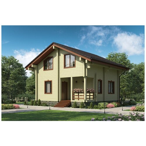 Проект деревянного дома Catalog-Plans-13-95 (99,5кв. м, 8,2x8,2м, брус 200)
