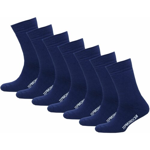 фото Мужские носки status, 7 пар, классические, размер 25, синий