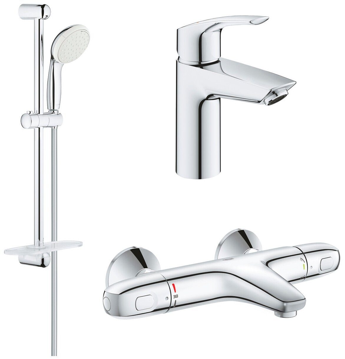 фото Комплект для ванной с термостатом Grohe Eurosmart Grohtherm 1000 34155-32467