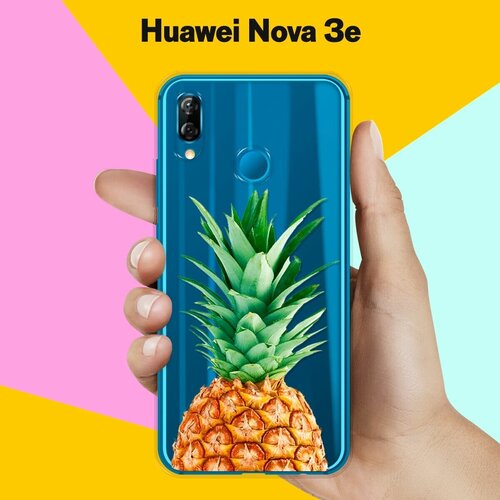 Силиконовый чехол Ананас на Huawei Nova 3e силиконовый чехол молодило на huawei nova 3e