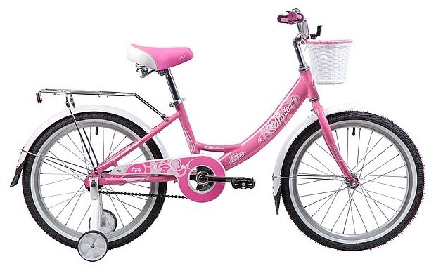 Городской велосипед Novatrack Girlish Line 20 (2019) розовый 12" (требует финальной сборки)