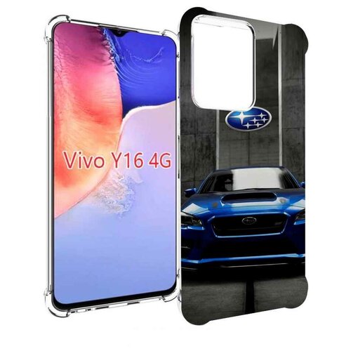 Чехол MyPads subaru субару 1 мужской для Vivo Y16 4G/ Vivo Y02S задняя-панель-накладка-бампер