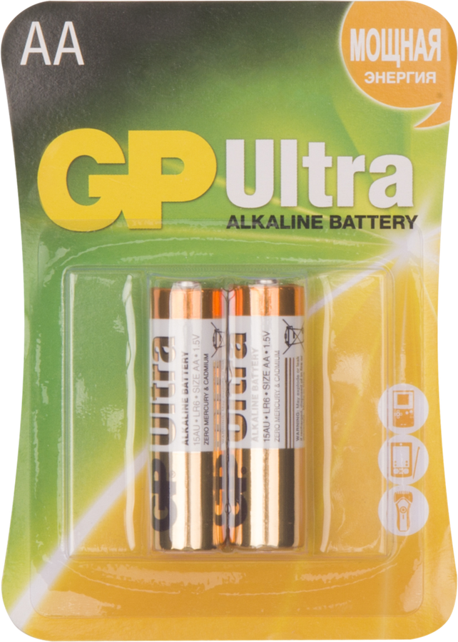 Батарейки Gp Ultra AA 2 шт.