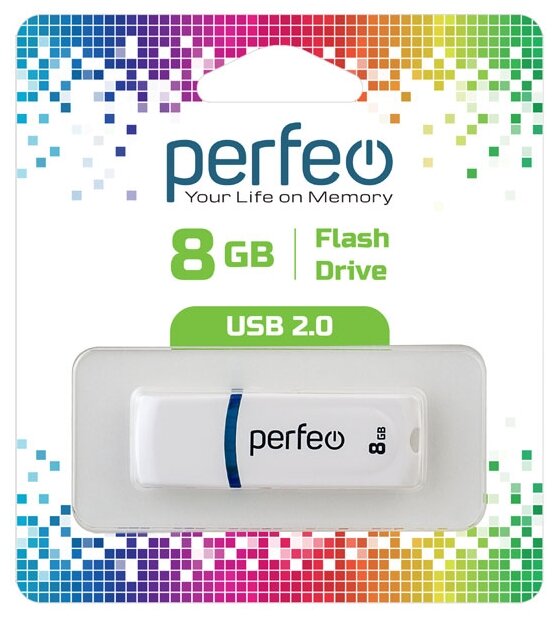 Perfeo USB Drive 8GB C09 White PF-C09W008