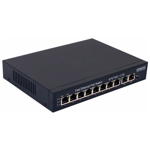 OSNOVO Коммутатор OSNOVO PoE коммутатор 8 x FE с поддержкой PoE IEEE 8023afat 2 x FE до 30W на порт суммарно до 120W 794000₽
