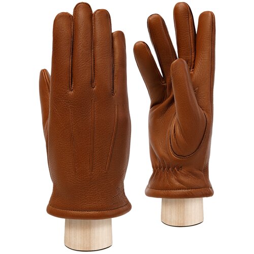Перчатки мужские кожаные ELEGANZZA, размер 8(XS), коричневый