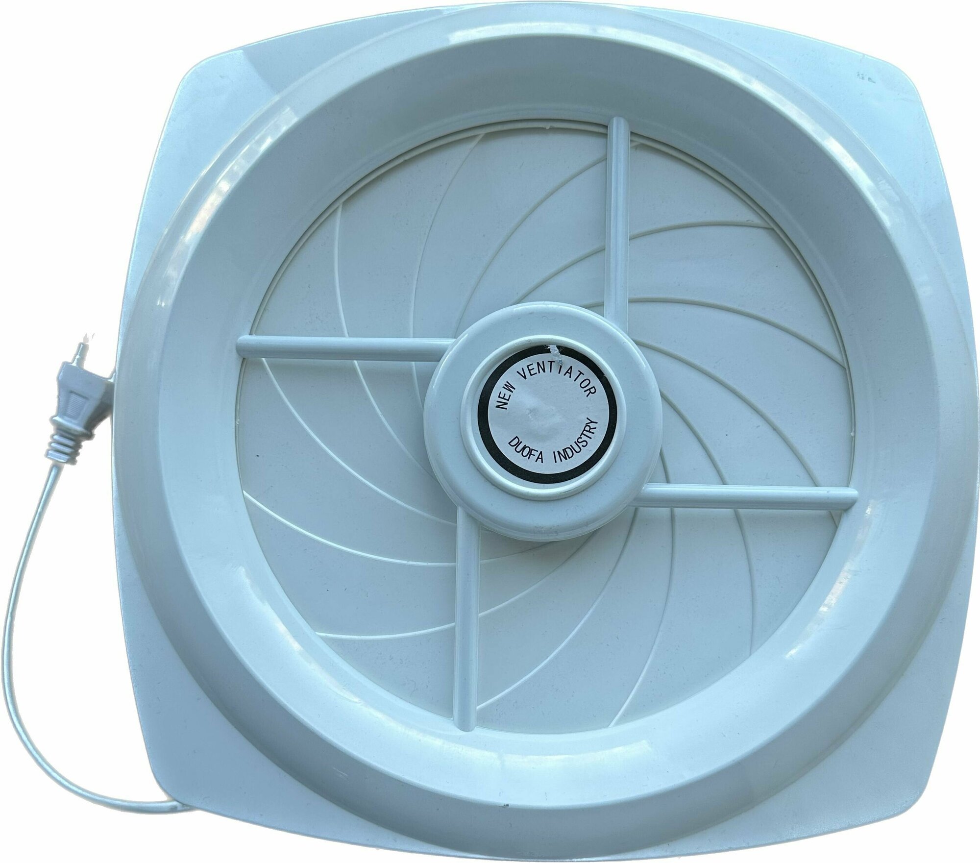 Вентилятор вытяжной диаметром 200мм с заслонкой и выключением - фотография № 2