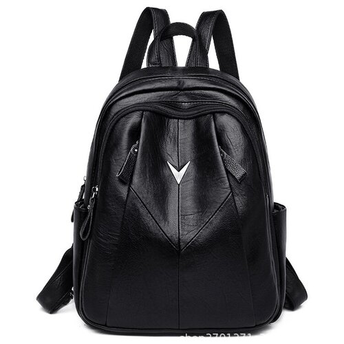 фото Женский кожаный рюкзак mqds черный baoding blue art trade