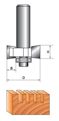 Фреза Globus 1023 h8 кромочная фальцевая